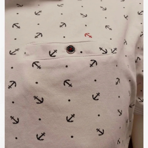 Le 31 Anchor Nautical Cotton  Polo Short Sleeve Shirt Size Large - Picture 13 of 13
